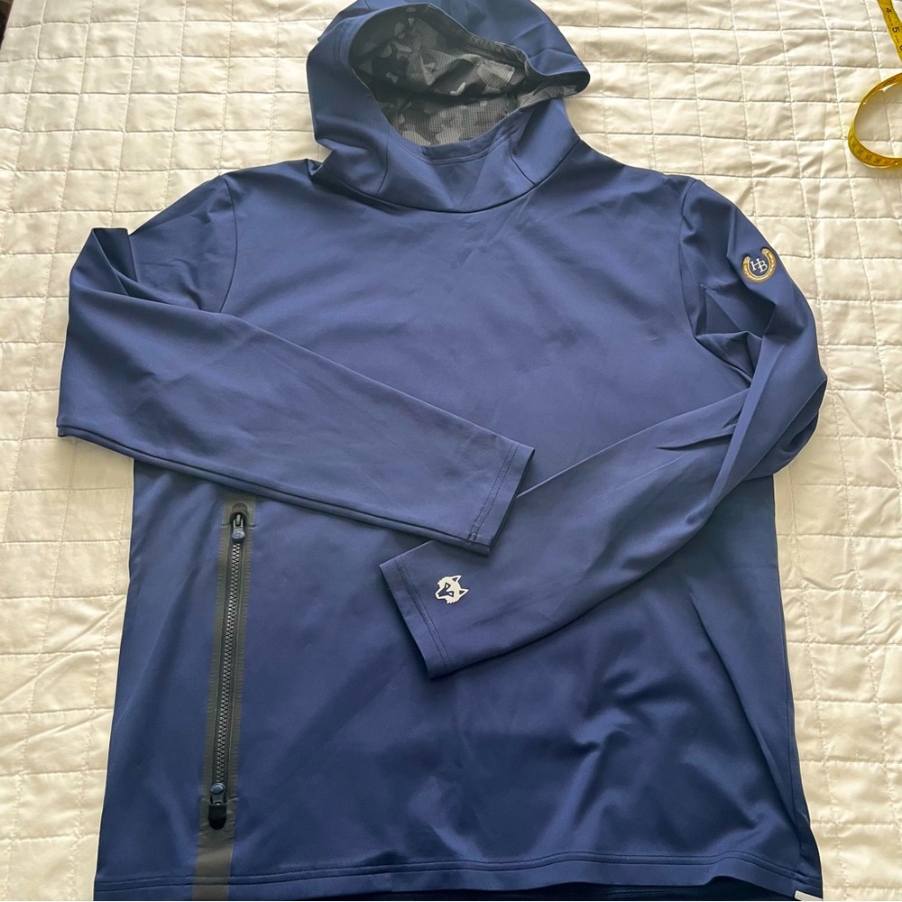 Greyson Navy Hooded Sweatshirt with Zip Pocket